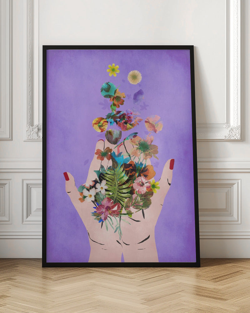 Frida`s Hand`S (Purple) Poster