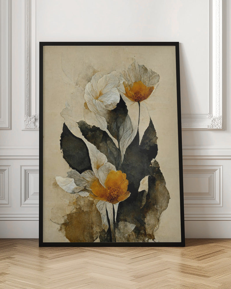 Yellow Paper Flowers Poster