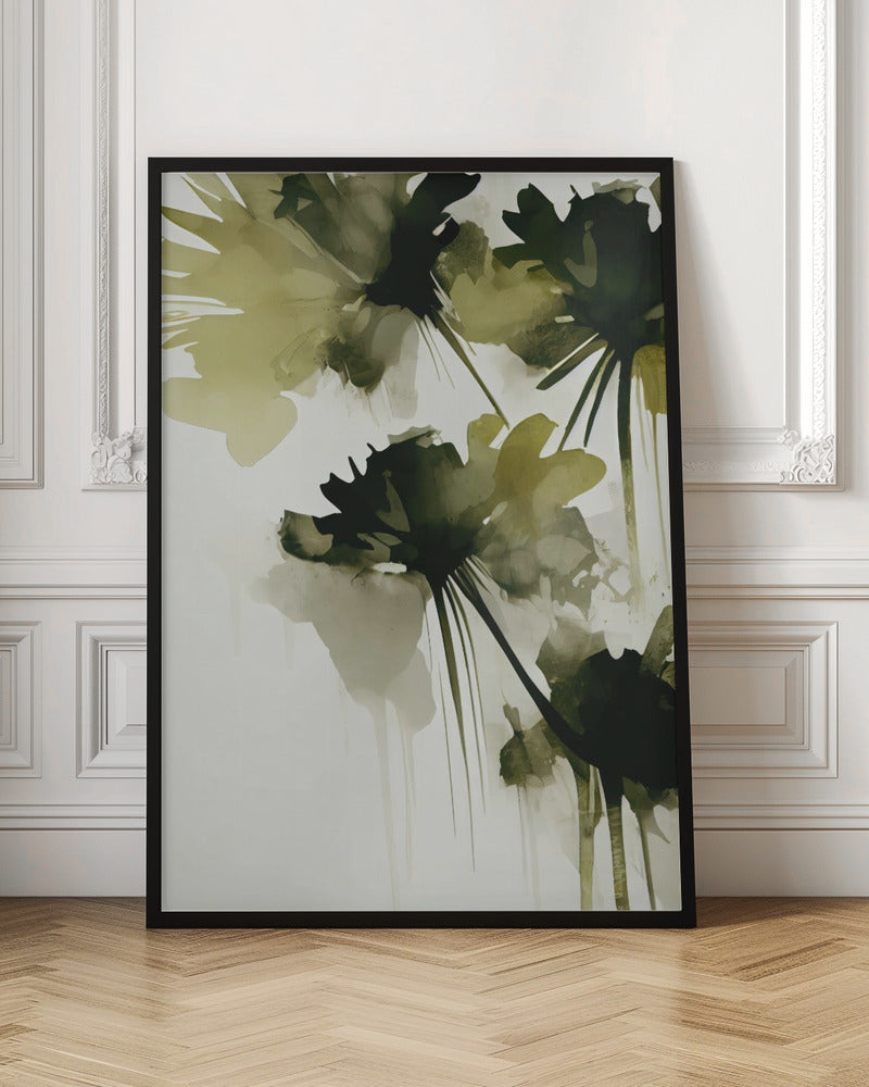 Green Flowers Poster