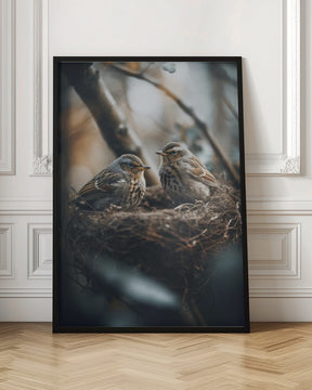 Birds In Nest No 2 Poster