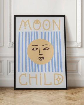 Striped Moon Child Poster