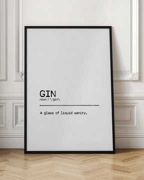 Quote Gin Sanity Poster