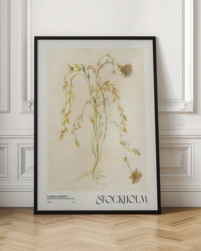 Watercolor print collection. Flower market - Stockholm Poster