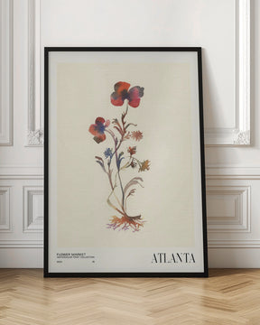 Watercolor print collection. Flower market - Atlanta Poster