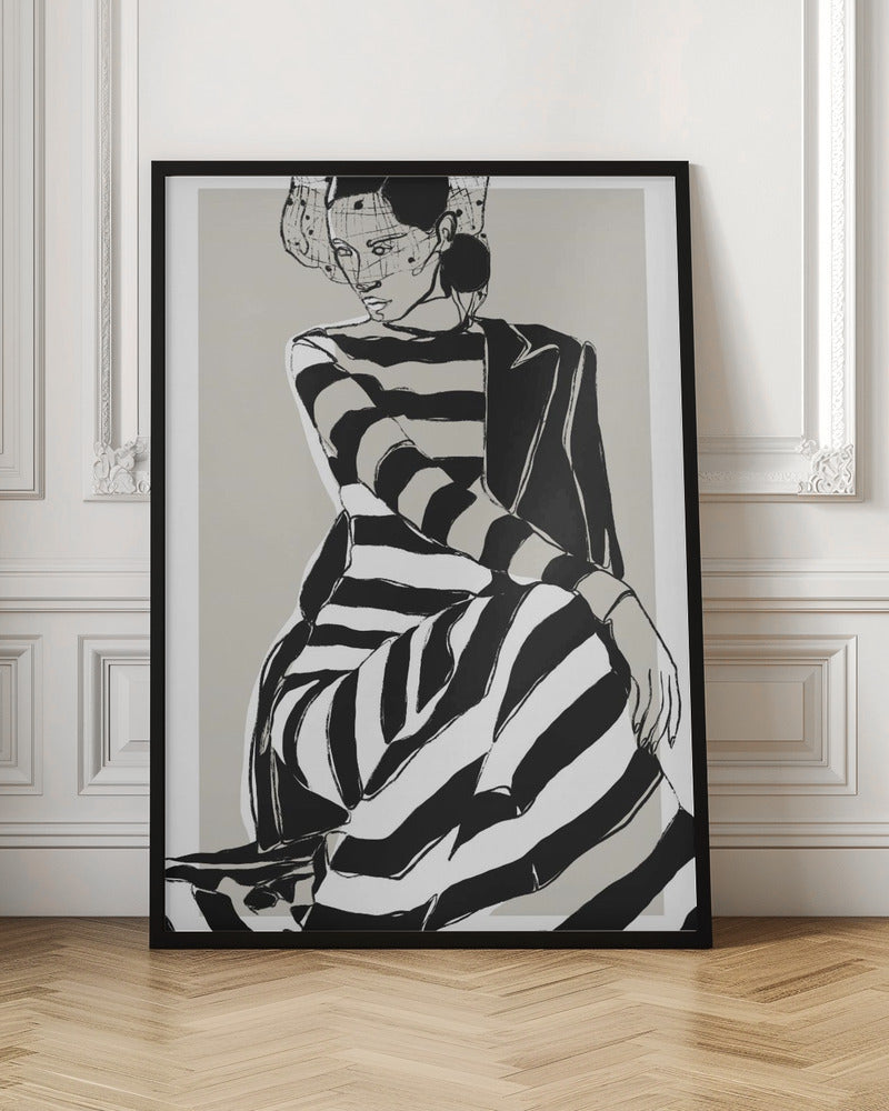 Striped Dress Poster