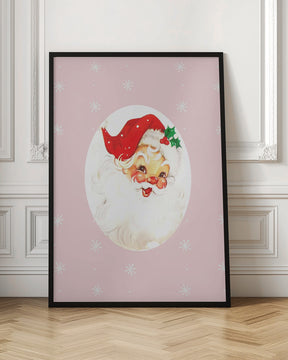 Pink Santa Claus Father Christmas Poster