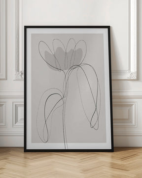 Oneline Tulip Poster