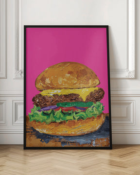 Burger Pink Poster