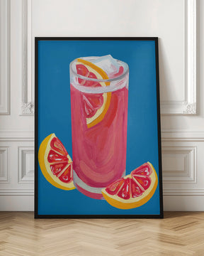 Grapefruit Paloma Blue Poster