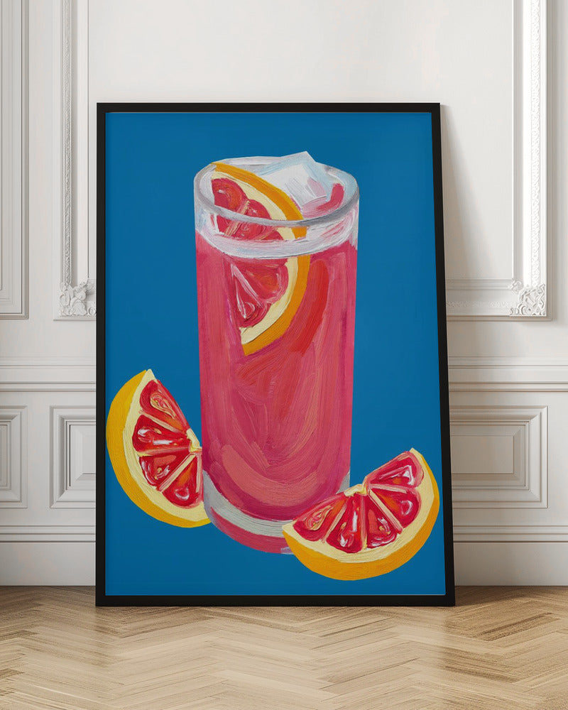 Grapefruit Paloma Blue Poster