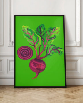 Beetroot Swirl Green Poster