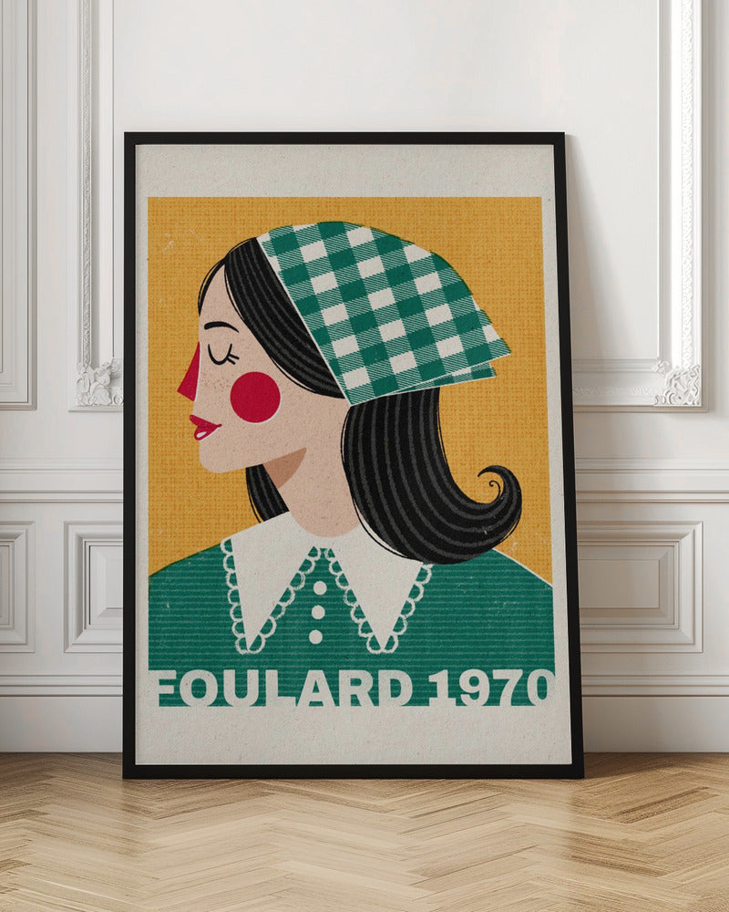 Foulard French Fashion Portrait Poster