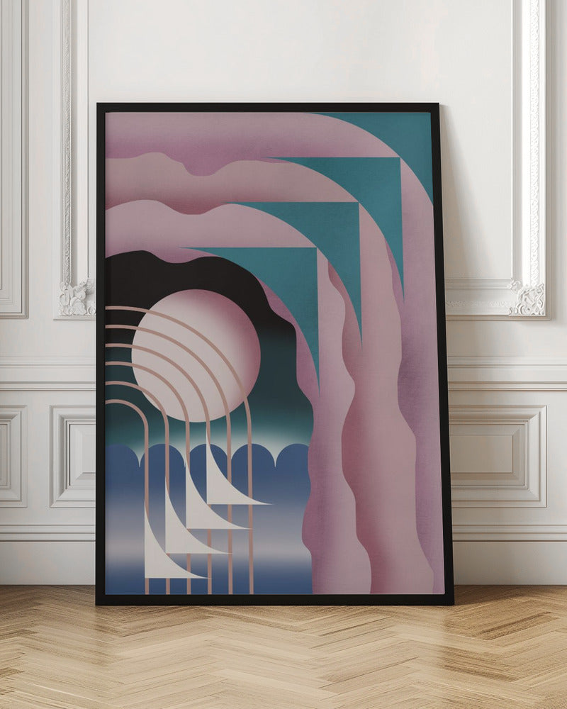 Pink Night Sky Poster