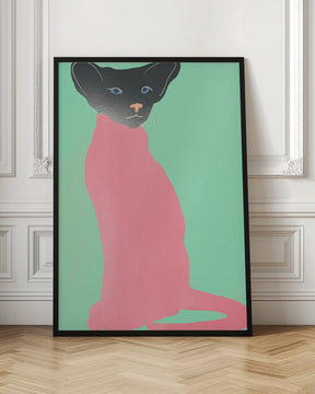 Hippy Cat Poster