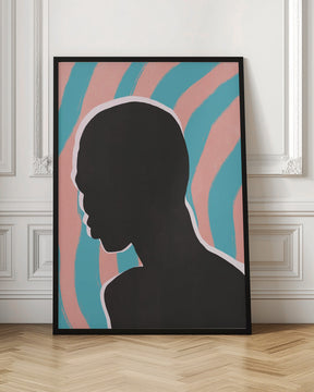 Anonymous Portrait In Neon Lights Poster