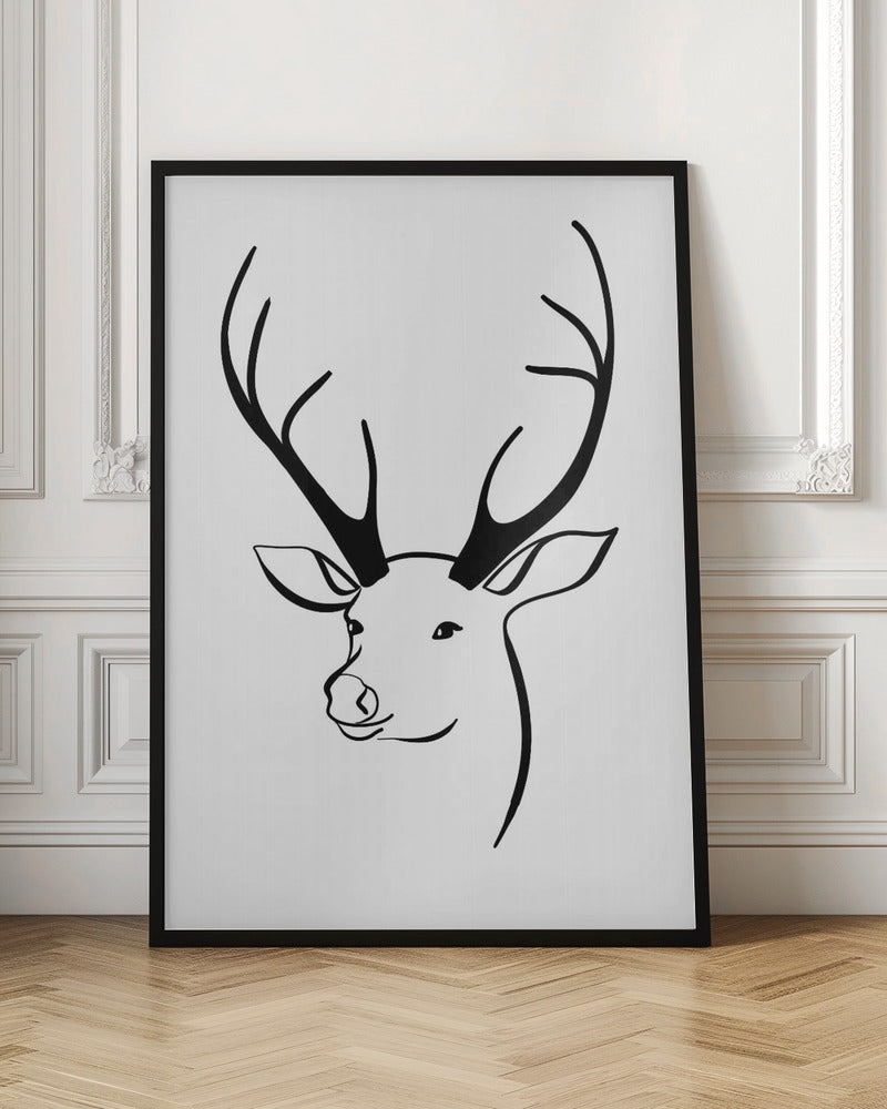 Reindeer head Poster