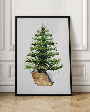 Cozy watercolor Christmas tree (2) Poster