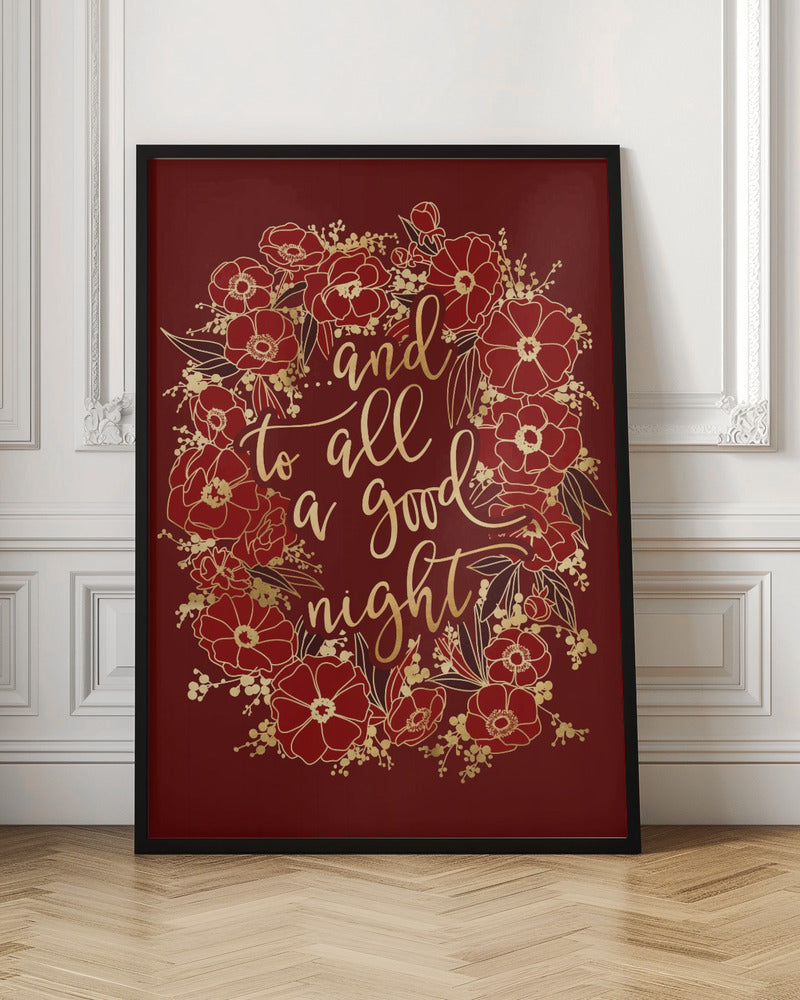 And to all a good night - red Poster