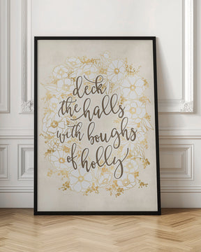 Deck the halls - vintage vanilla Poster