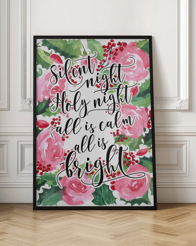 Floral silent night Poster