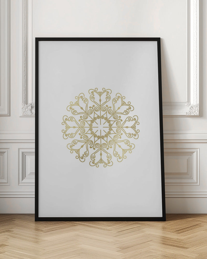 Gold lace snowflake (1) Poster