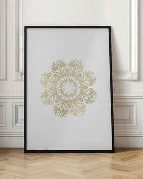 Gold lace snowflake (2) Poster