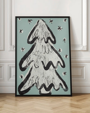 Christmas Tree And Snow Poster