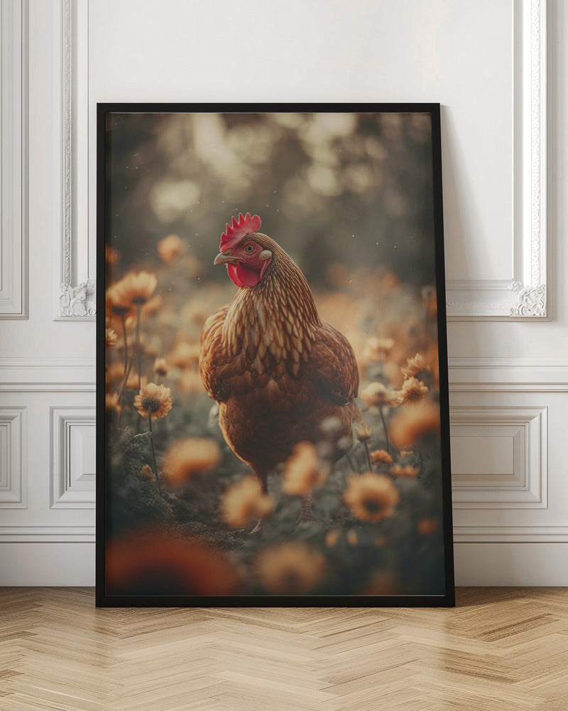 Chicken Portrait Poster