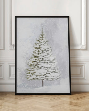 Lone fir in the snow Poster