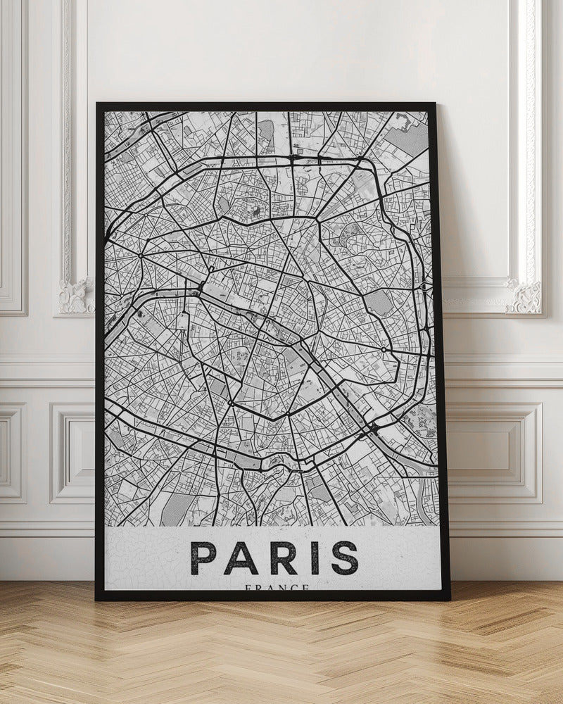 Paris White Poster