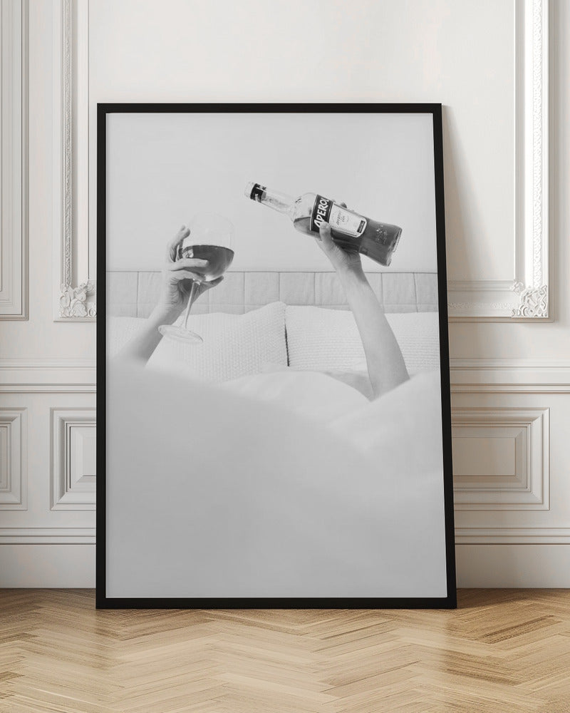 Aperol In Bed B&w Poster