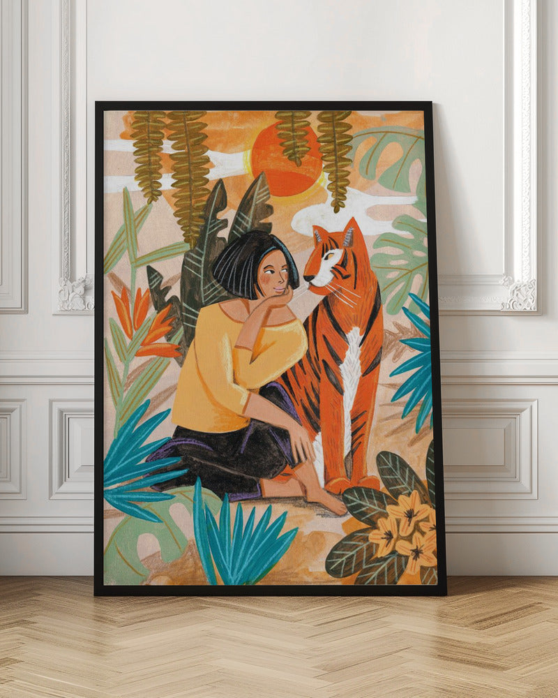 Woman with Tiger Poster