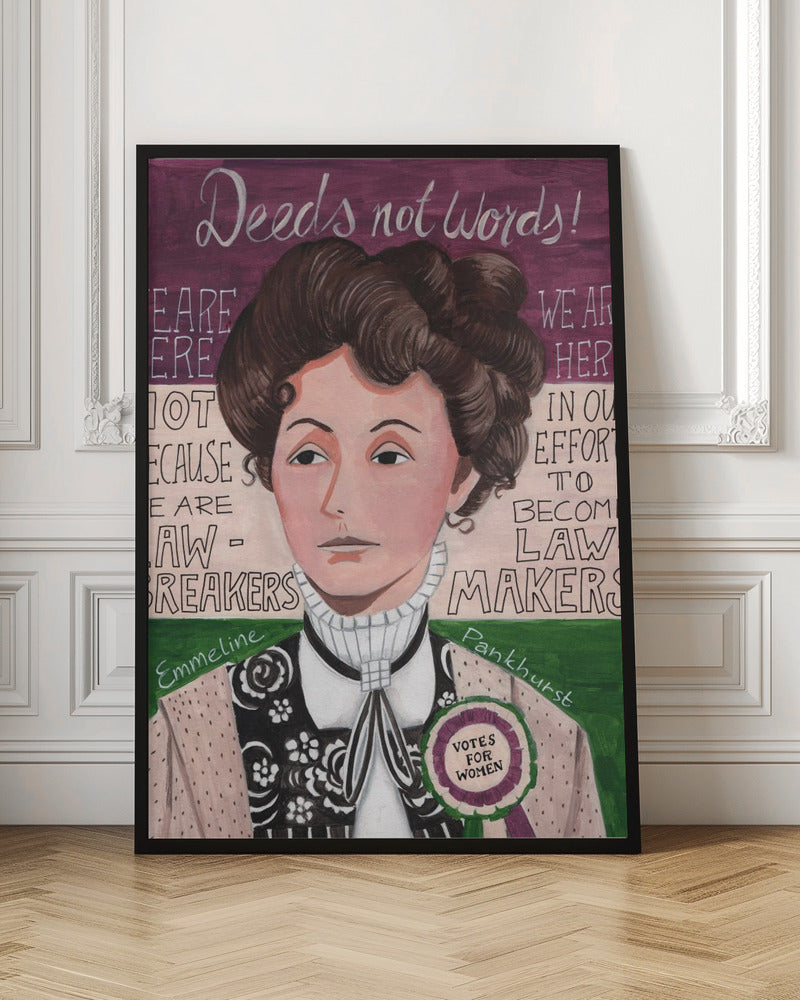 Portrait of a woman, Emmeline Pankhurst Poster