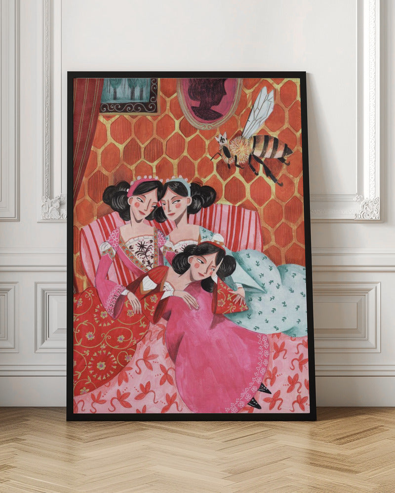 The queen bee and pink princesses Poster