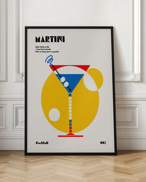 Martini Bauhaus Cocktail Poster