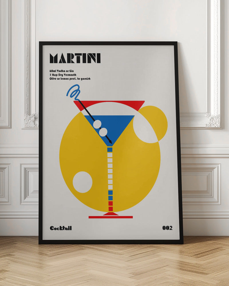 Martini Bauhaus Cocktail Poster