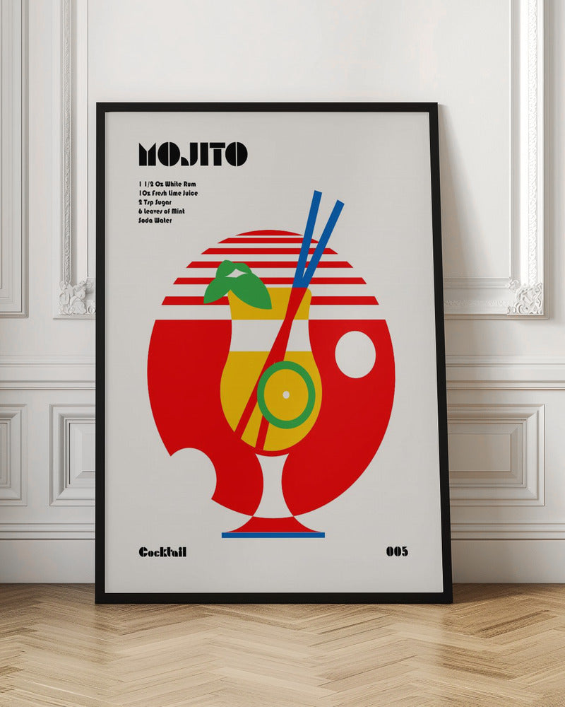 Mojito Bauhaus Cocktail Poster