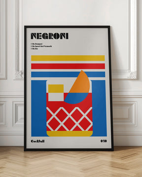 Negroni Bauhaus Cocktail Poster