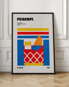 Negroni Bauhaus Cocktail Poster