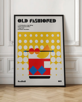 Old Fashioned Bauhaus Cocktail Poster