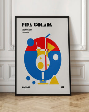 Pina Colada Bauhaus Cocktail Poster