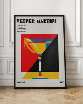 Vesper Martini Bauhaus Cocktail Poster