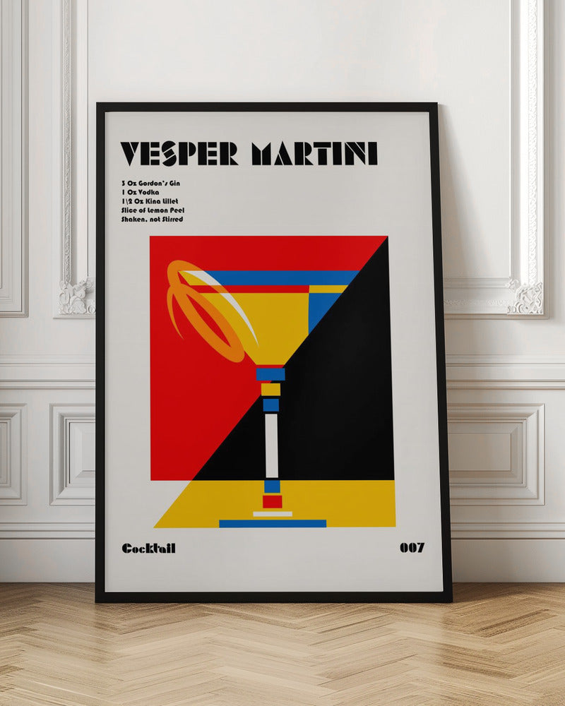 Vesper Martini Bauhaus Cocktail Poster