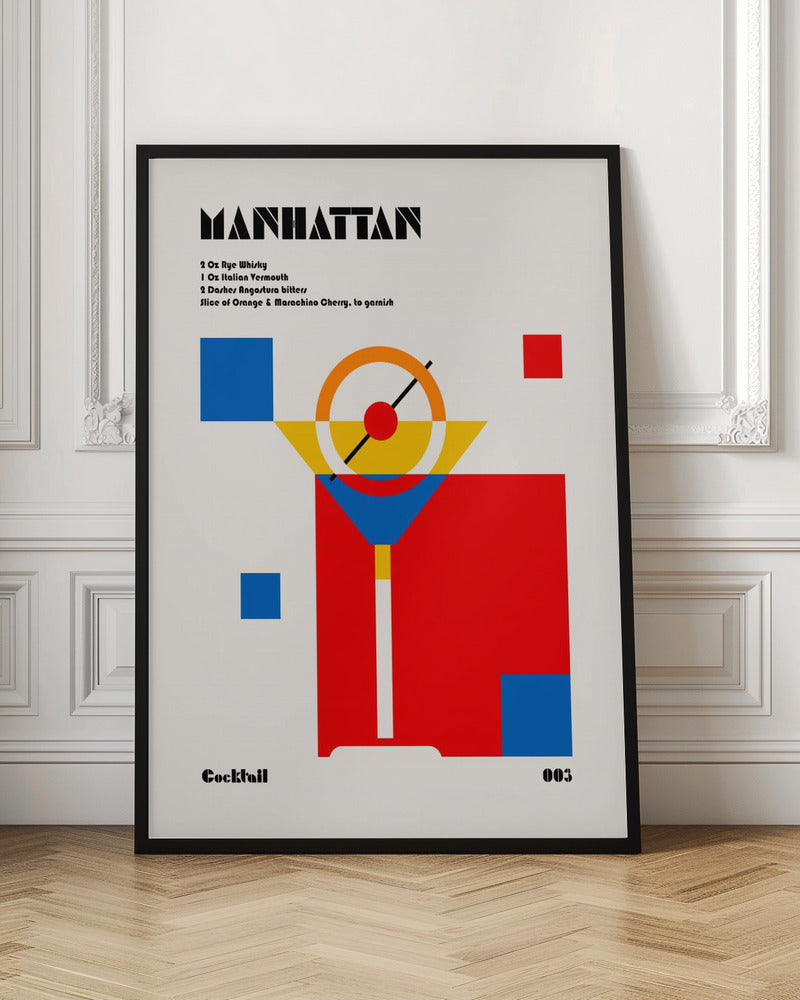 Manhattan Bauhaus Cocktail Poster