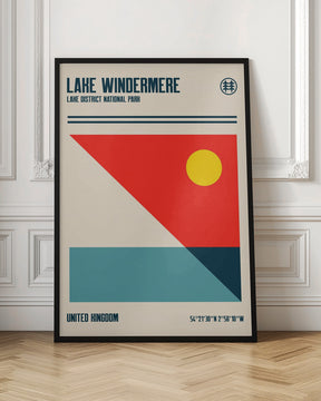 Lake Windermere Lake District National Park Travel Poster Poster