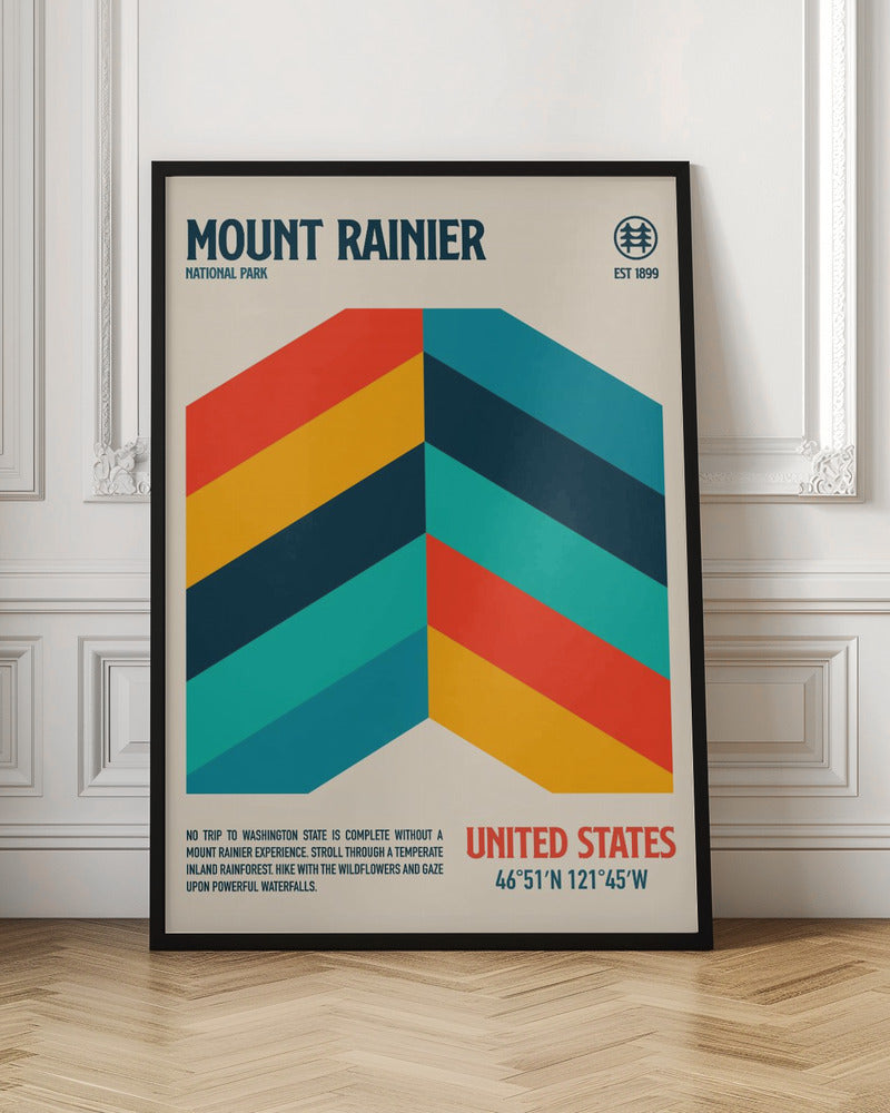 Mount Rainier National Park Travel Poster Poster