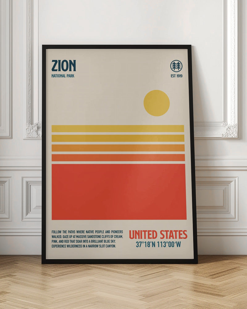 Zion National Park Travel Poster Poster