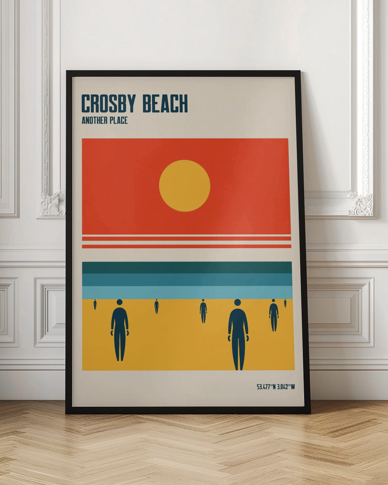 Crosby Beach Iron Men Liverpool Merseyside Poster