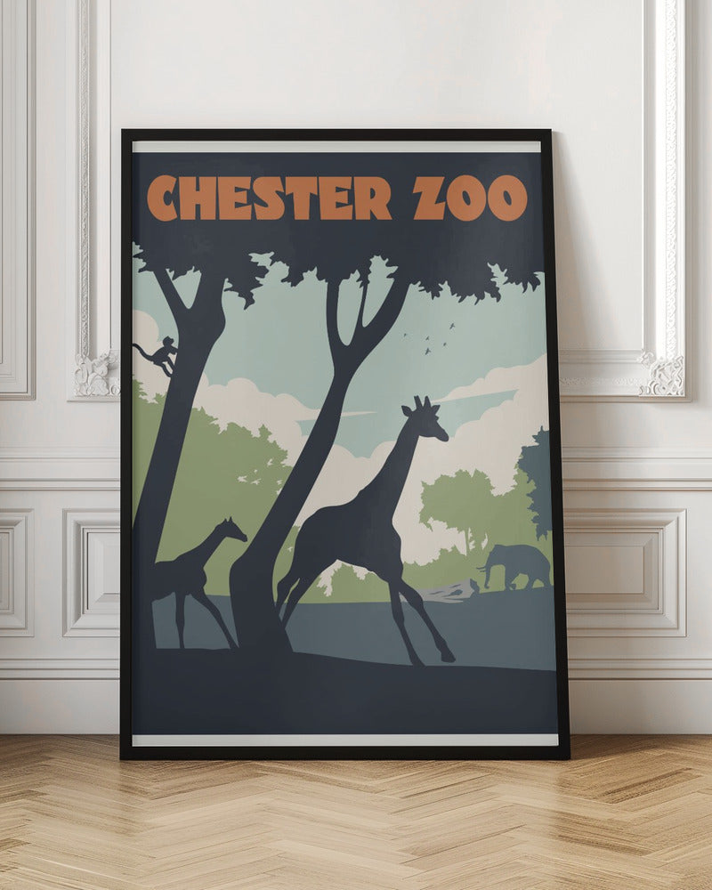 Chester Zoo Travel Print Poster