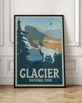 Glacier National Park Travel Print Poster